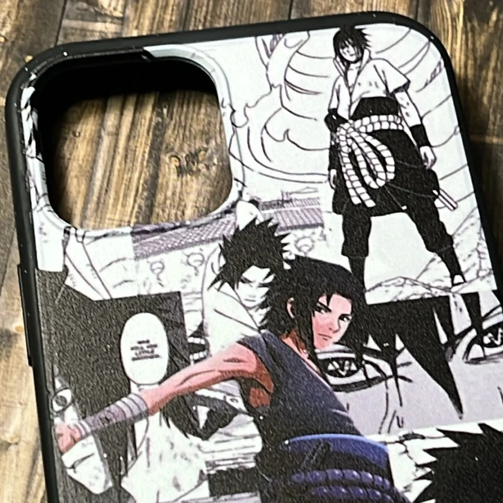 5for$10 Sasuke Uchiha iPhone 12 Phone Case Anime Naruto Manga Background Case